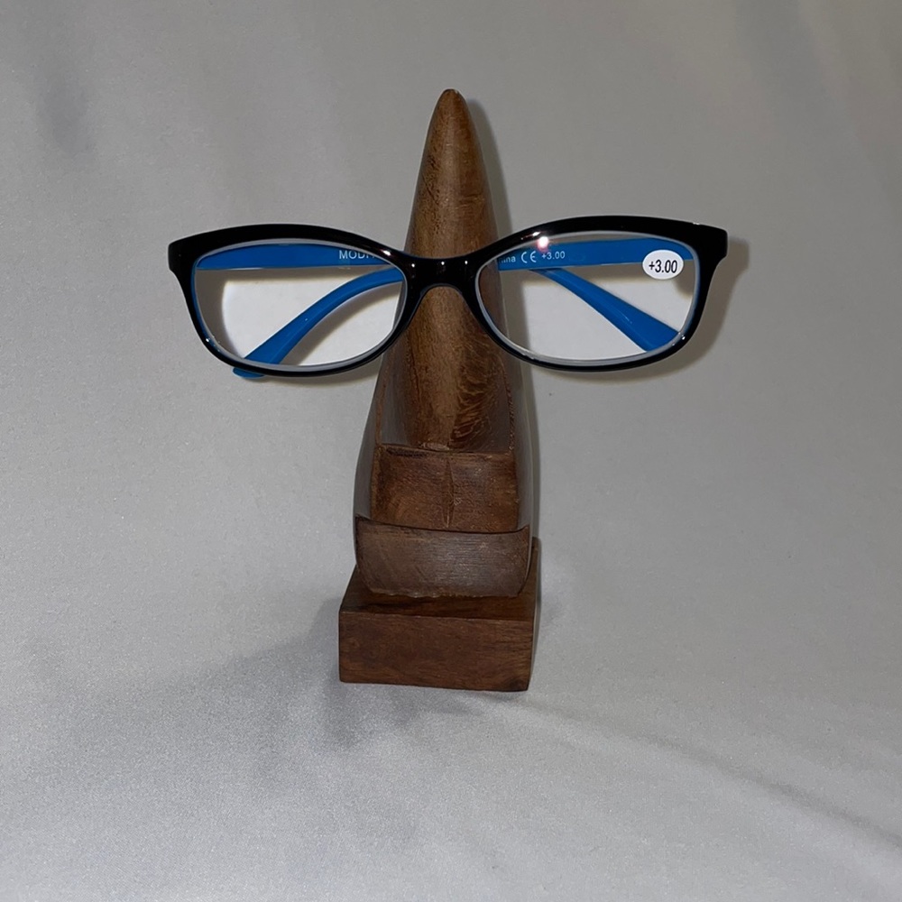 Modfans Reading Glasses +3.00 Black & Blue Frames NEW!